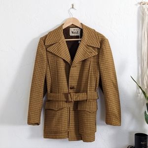 70s plaid wool coat by Woolrich